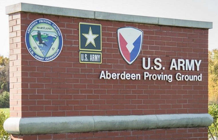 Aberdeen Proving Ground sign.