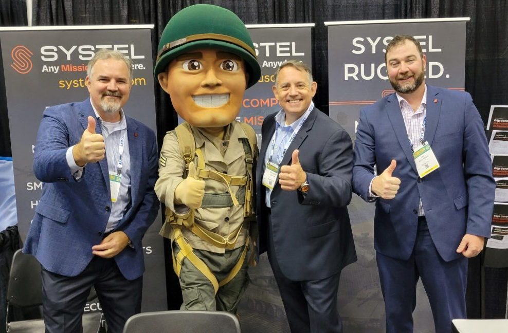 AUSA GF army mascot with Systel VP's